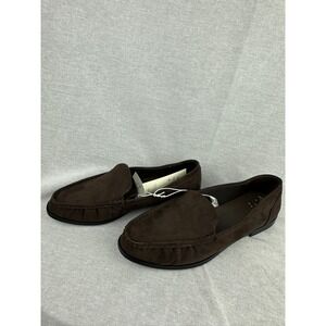 A New Day Womens Brown Faux Suede Memory Foam Loafers‎ Size 8 Slip On Shoes